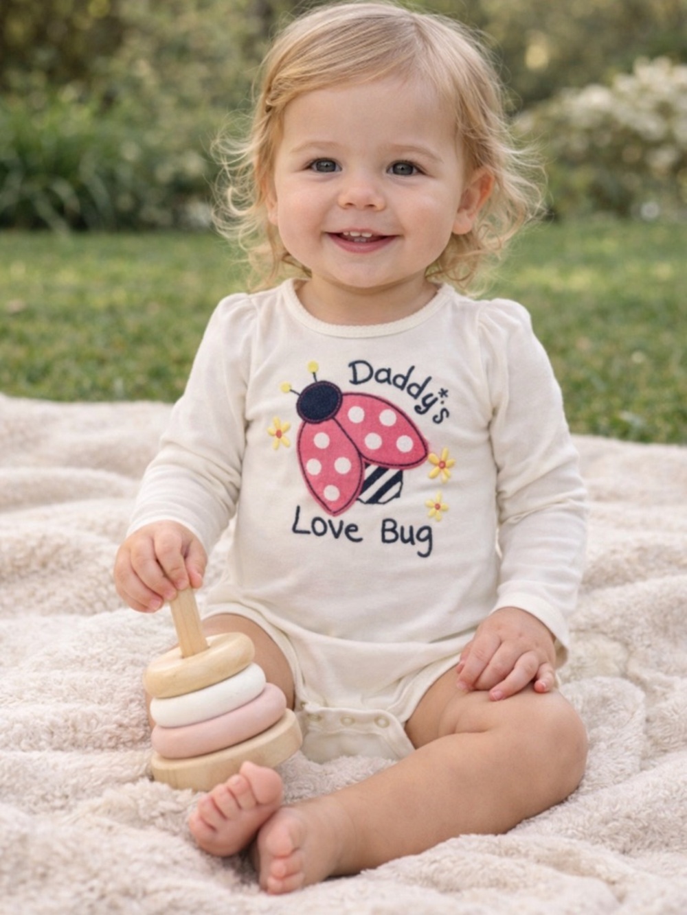 NWT GAP Daddy’s Love Bug Bodysuit | Baby Girl Ladybug One Piece 18-24M - Picture 1 of 5
